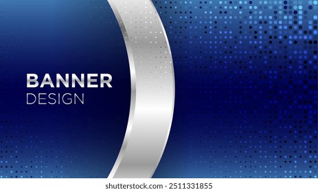Modern Dark Blue banner technological innovation concept background
