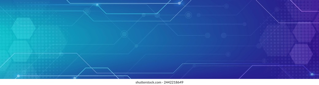 A modern dark blue digital gradient banner for websites, presentations, and social media.