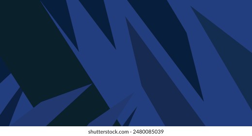 Modern dark blue paper background with dark 3d layered line triangle texture in elegant website or textured paper design