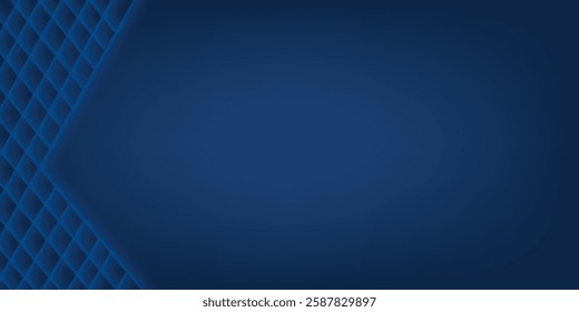 Modern dark blue paper background with dark 3d layered line triangle texture in elegant website or textured paper design