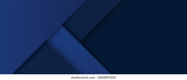 Modern dark blue paper background with dark 3d layered line triangle texture in elegant website or textured paper design