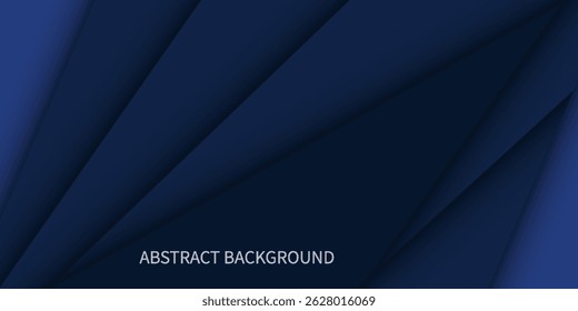 Fondo de papel azul oscuro moderno con textura de triángulo de línea en capas 3d oscuro en Sitio web elegante o diseño de papel texturizado