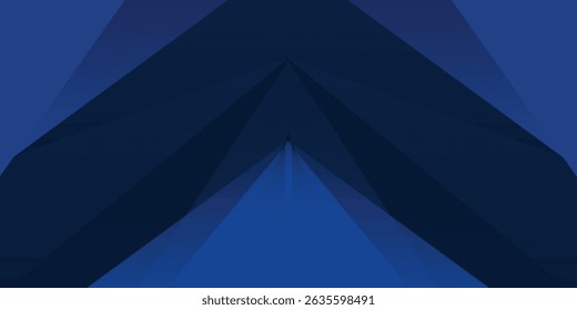 Fondo de papel azul oscuro moderno con textura de triángulo de línea en capas 3d oscuro en Sitio web elegante o diseño de papel texturizado