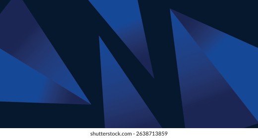 Modern dark blue paper background with dark 3d layered line triangle texture in elegant website or textured paper design
