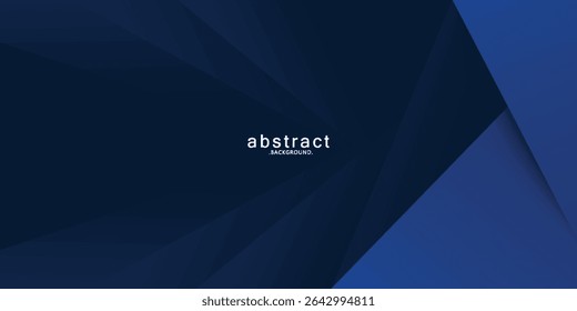 Modern dark blue paper background with dark 3d layered line triangle texture in elegant website or textured paper design