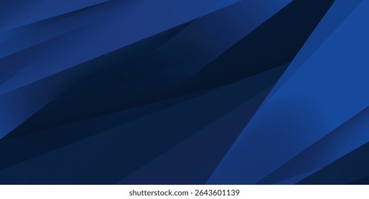 Modern dark blue paper background with dark 3d layered line triangle texture in elegant website or textured paper design