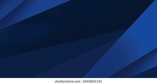 Fondo de papel azul oscuro moderno con textura de triángulo de línea en capas 3d oscuro en Sitio web elegante o diseño de papel texturizado