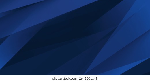 Modern dark blue paper background with dark 3d layered line triangle texture in elegant website or textured paper design