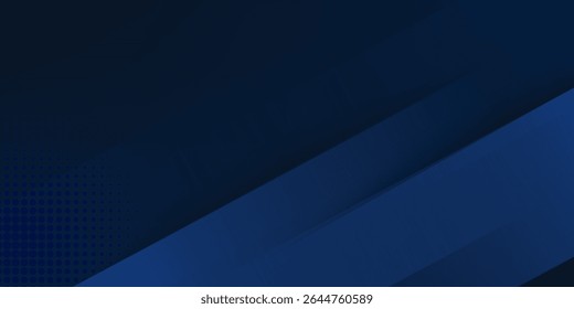 Modern dark blue paper background with dark 3d layered line triangle texture in elegant website or textured paper design