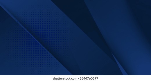 Modern dark blue paper background with dark 3d layered line triangle texture in elegant website or textured paper design