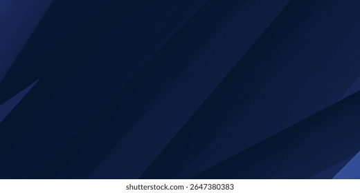 Modern dark blue paper background with dark 3d layered line triangle