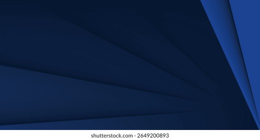 Modern dark blue paper background with dark 3d layered line triangle texture in elegant website or textured paper design