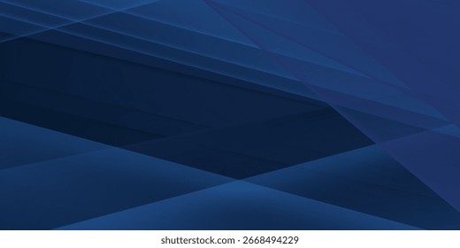 Modern dark blue paper background with dark 3d layered line triangle texture in elegant website or textured paper design