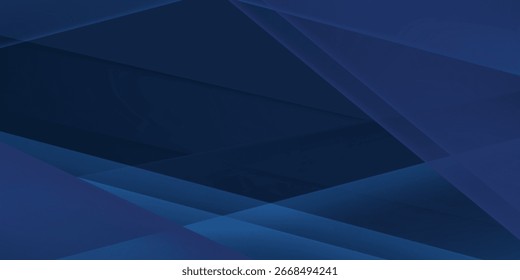 Fondo de papel azul oscuro moderno con textura de triángulo de línea en capas 3d oscuro en Sitio web elegante o diseño de papel texturizado