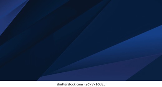 Fondo de papel azul oscuro moderno con textura de triángulo de línea en capas 3d oscuro en Sitio web elegante o diseño de papel texturizado