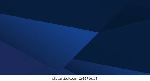 Fondo de papel azul oscuro moderno con textura de triángulo de línea en capas 3d oscuro en Sitio web elegante o diseño de papel texturizado