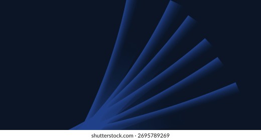Modern dark blue paper background with dark 3d layered line triangle texture in elegant website or textured paper design