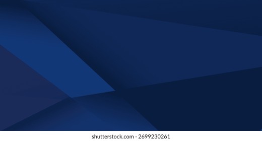 Fundo de papel azul escuro moderno com textura de triângulo de linha em camadas 3d escuro em site elegante ou design de papel texturizado