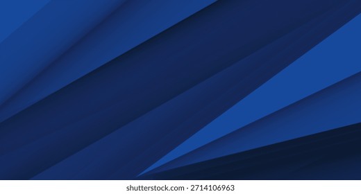 Modern dark blue paper background with dark 3d layered line triangle texture in elegant website or textured paper design