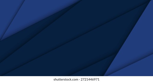 Modern dark blue paper background with dark 3d layered line triangle texture in elegant website or textured paper design