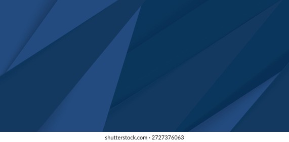 Fondo de papel azul oscuro moderno con textura de triángulo de línea en capas 3d oscuro en Sitio web elegante o diseño de papel texturizado