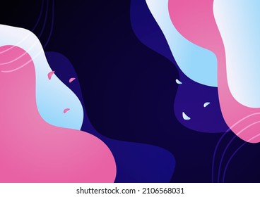 Modern dark blue pink abstract wave background. Suit for business, corporate, institution, party, festive, seminar, and talks.