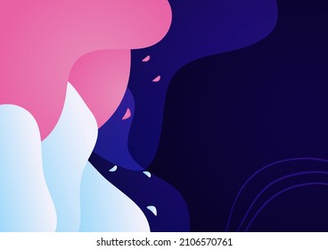 Modern dark blue pink abstract wave background. Suit for business, corporate, institution, party, festive, seminar, and talks