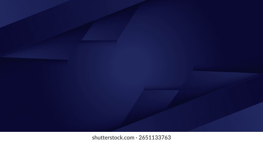 Fondo de Anuncio premium azul oscuro moderno con líneas de oro de lujo, deportes, Ilustración vectorial.