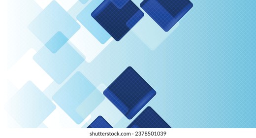 Modern dark blue squares design background. Suit for business corporate presentation background and futuristic technology concept. vector illustration