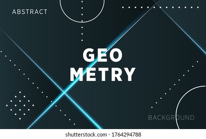 modern dark blue tech technology background banner with blue light and dots.digital template technology concept.vector illustration.