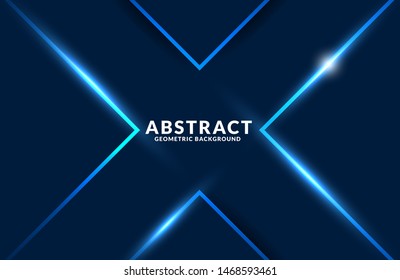 Modern dark blue technology lines with neon light background