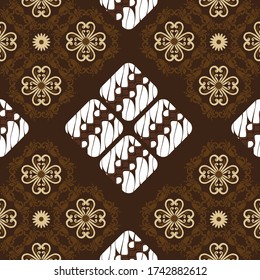 Modern dark brown color design for typical of traditional batik java