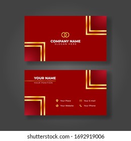 Modern dark business card Template, modern and Clean design vector Creative