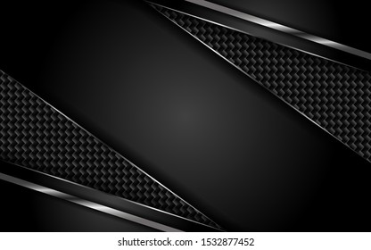 modern dark carbon background with overlap layer