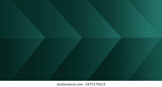 Fondo abstracto verde esmeralda oscuro moderno con Formas geométricas triangulares y capa de pantalla. Ilustración vectorial