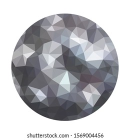 Modern dark gray abstract textured molecule or atom. Geometric ball shape background in origami style. low poly style with blur. business design templates. vector illustration