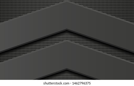 modern dark gray background. volumetric arrow pattern