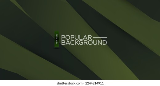 Fondo abstracto moderno de color verde oscuro con fondo de color degradado y sombra dinámica sobre el fondo. Fondo vectorial. Vector Eps10