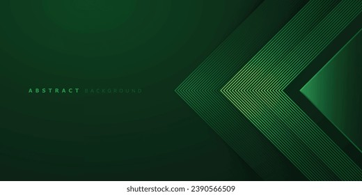 fondo abstracto verde oscuro moderno con líneas triangulares y sombras realistas