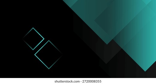 Fondo abstracto verde oscuro moderno con rectángulos redondeados superpuestos con gradiente 
