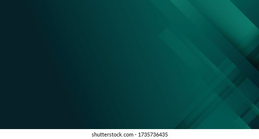 Modern dark green abstract geometric background. Vector illustration for presentation design with futuristic corporate concept