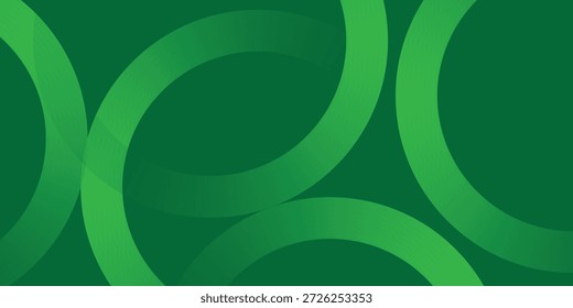 Plano de Fundo Verde Escuro Moderno com Arcos Circulares de Gradiente Suave
