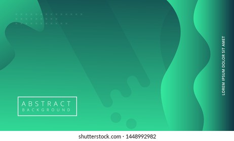 Modern dark green fluid background abstract