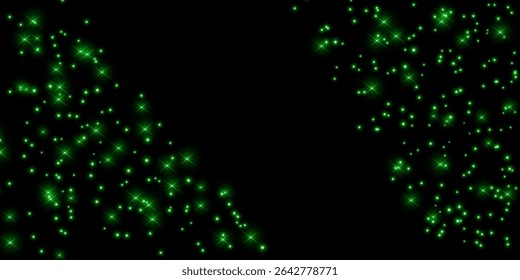 
Modern dark green glowing bokeh background design vector. 