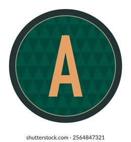 Modern Dark Green Letter A Logo with Geometric Circular Design – Sophisticated Branding Icon for Stylish, Minimalist, and Creative Digital Projects