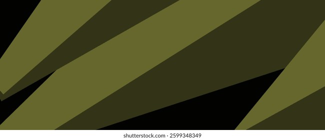 Modern dark green paper background with dark 3d layered line triangle texture in elegant website or textured paper design