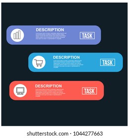 modern dark infographic template vector illustration