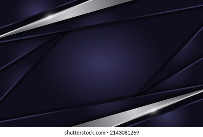 Modern Dark Navy Background Metallic Lines Stock Vector (Royalty Free ...