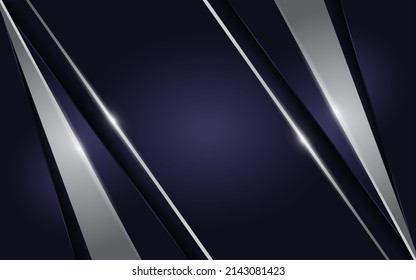 Modern dark navy background with metallic lines element.