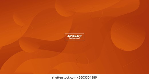 Modern dark orange gradient illustration with dynamic background in simple wave style. Cool design. Vector Eps10